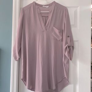 Lush silky lavender oversized tunic